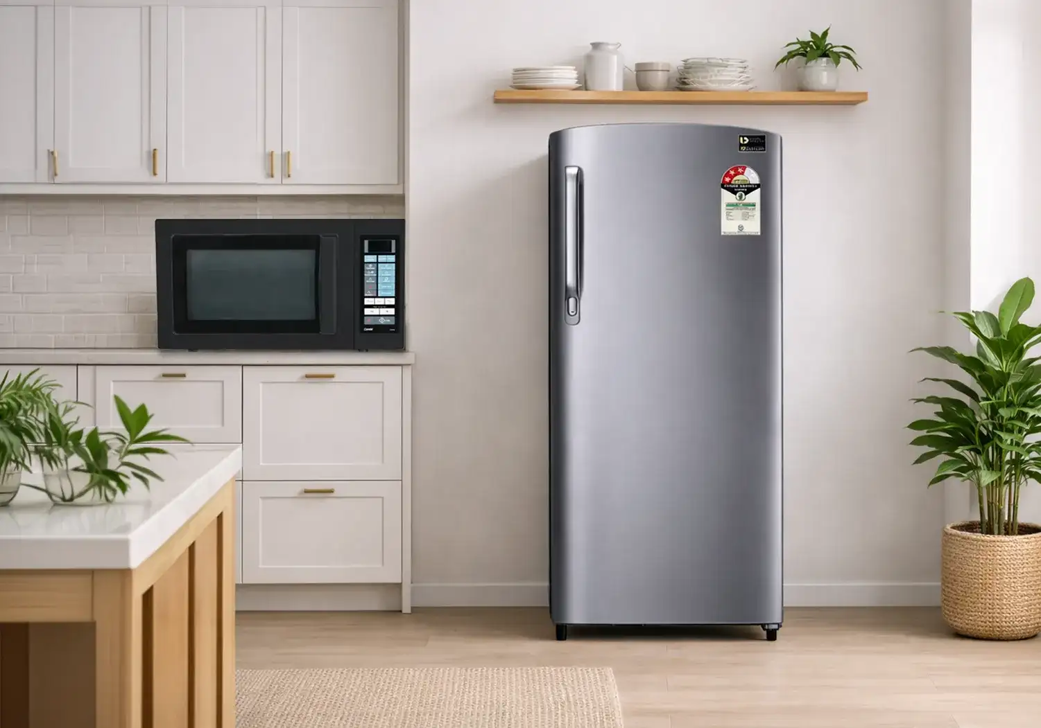 Single Door Fridge & Convection Microwave Oven Combo